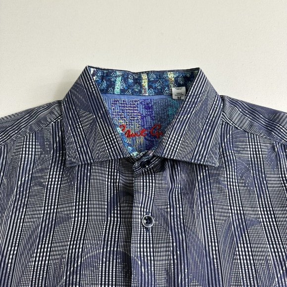 Robert Graham Button Up Shirt‎ Medium Flip Cuff Floral Abstract Geometric Mens - Picture 5 of 10